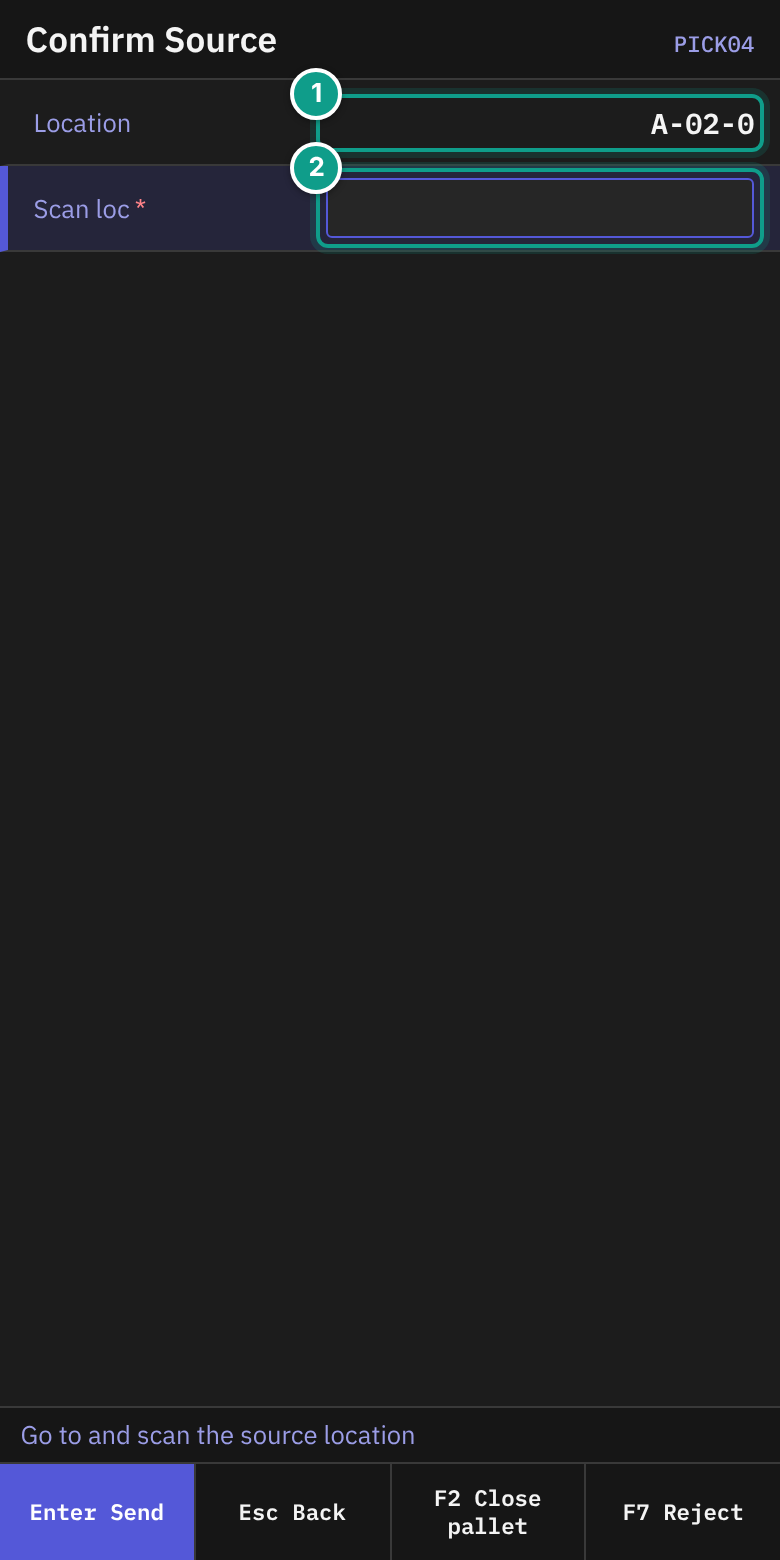 PICK04 - Confirm Source