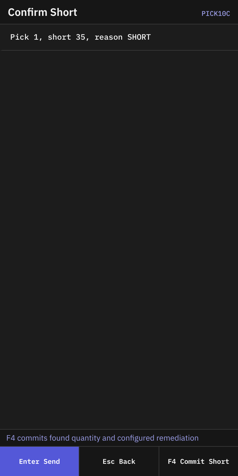 PICK10C - Confirm Short