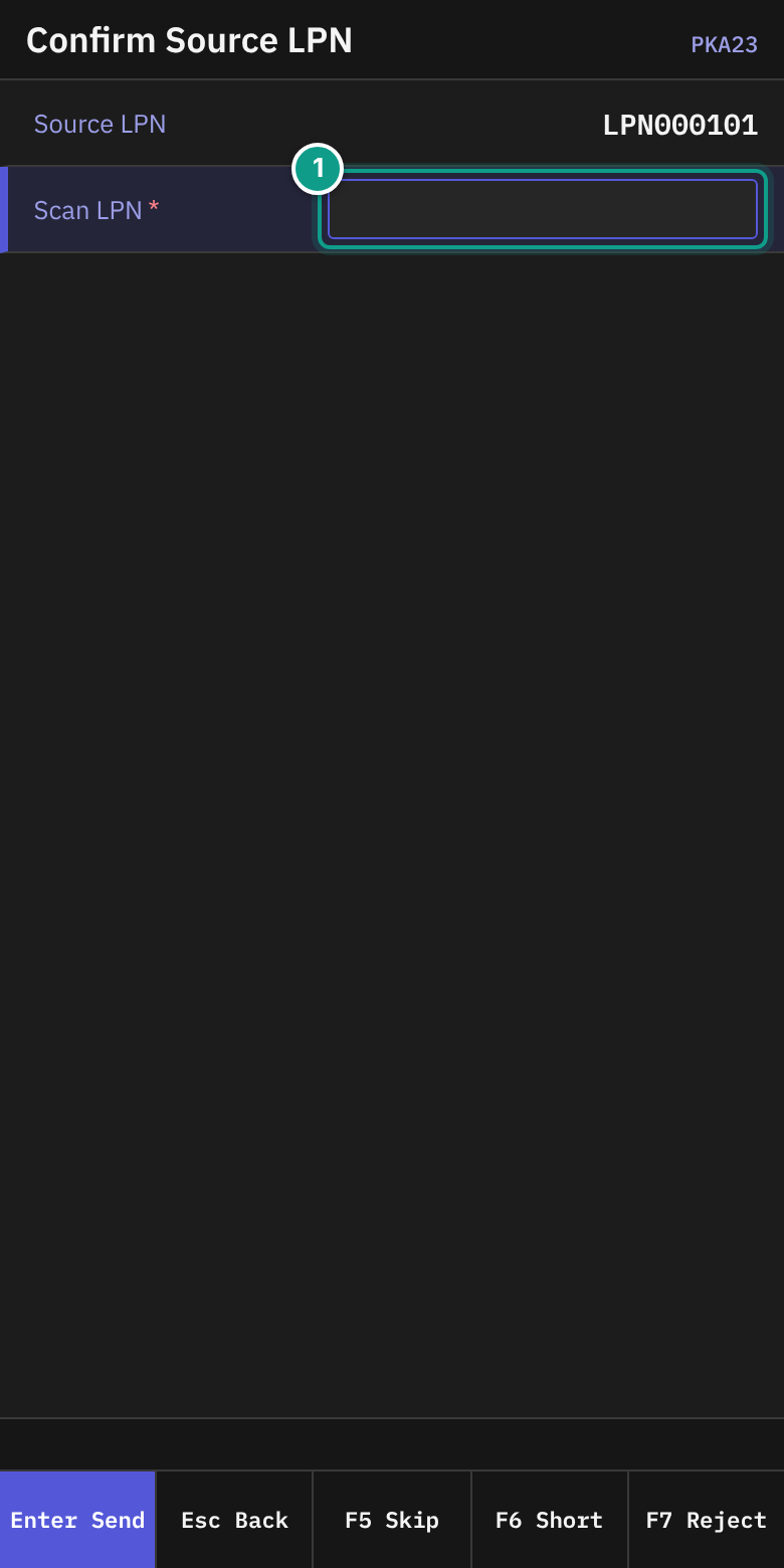 PKA23 - Confirm Source LPN