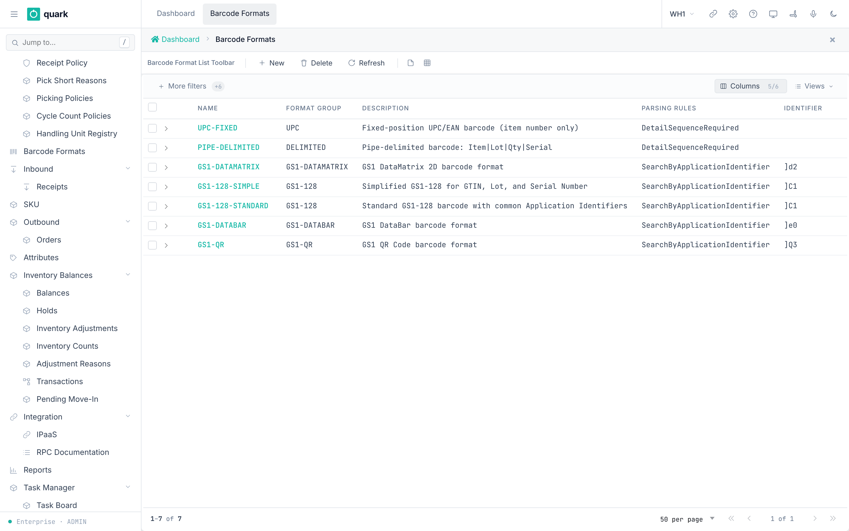 barcode_format_list_form - Barcode Format List