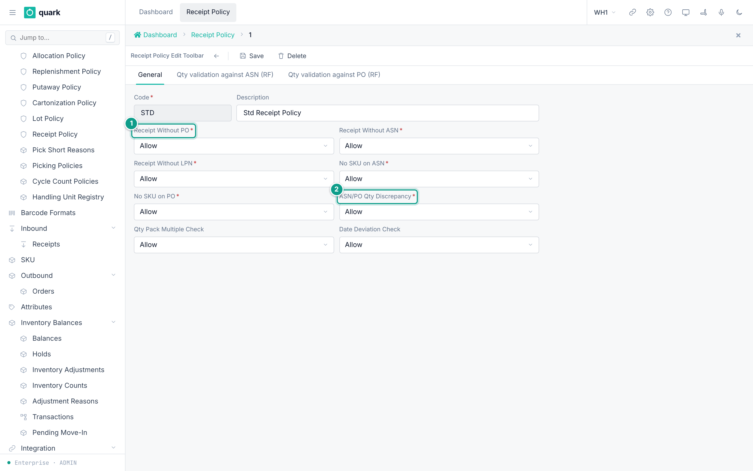 receipt_policy_general_form - Receipt Policy General