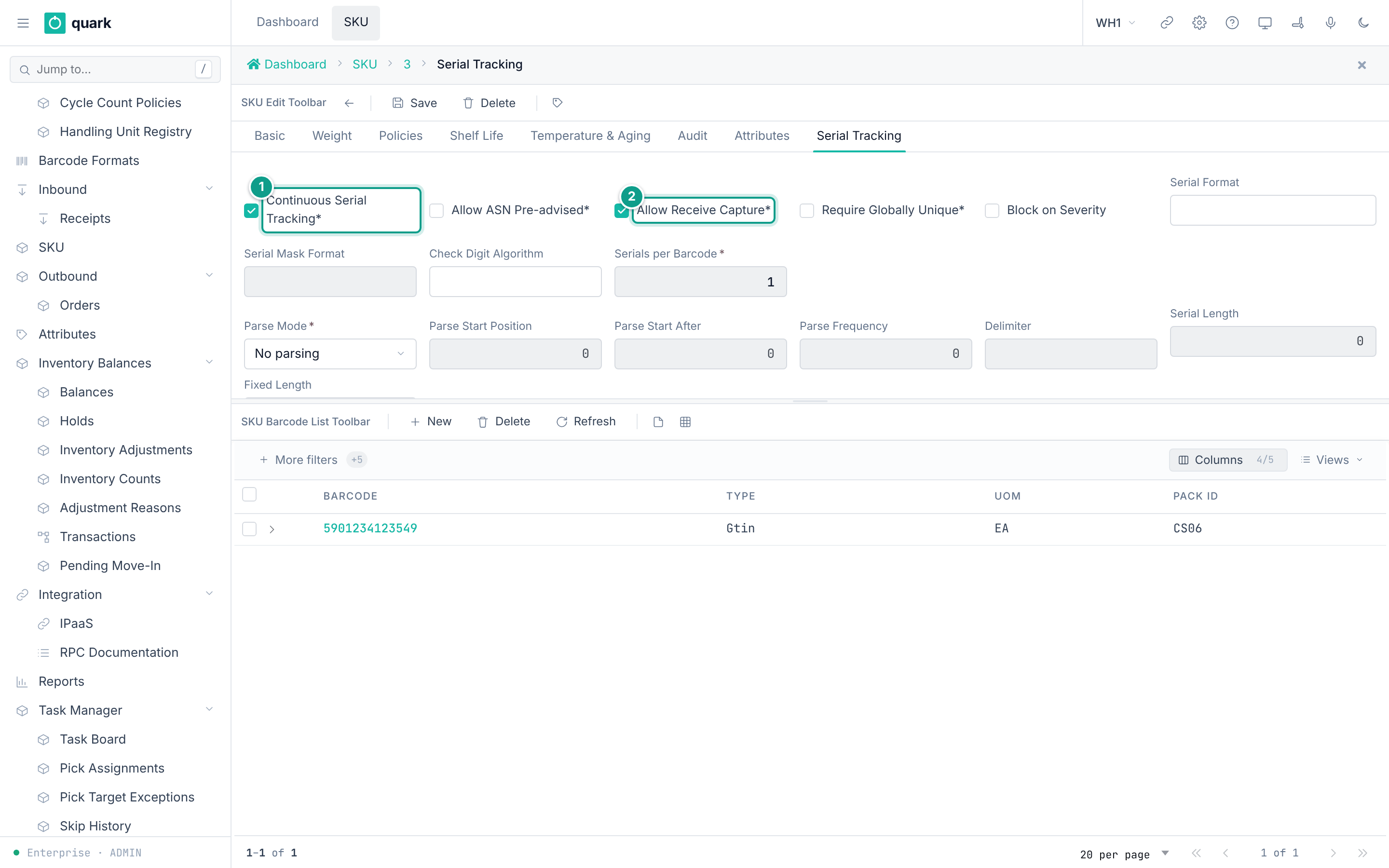 sku_serial_config_form - Serial Tracking